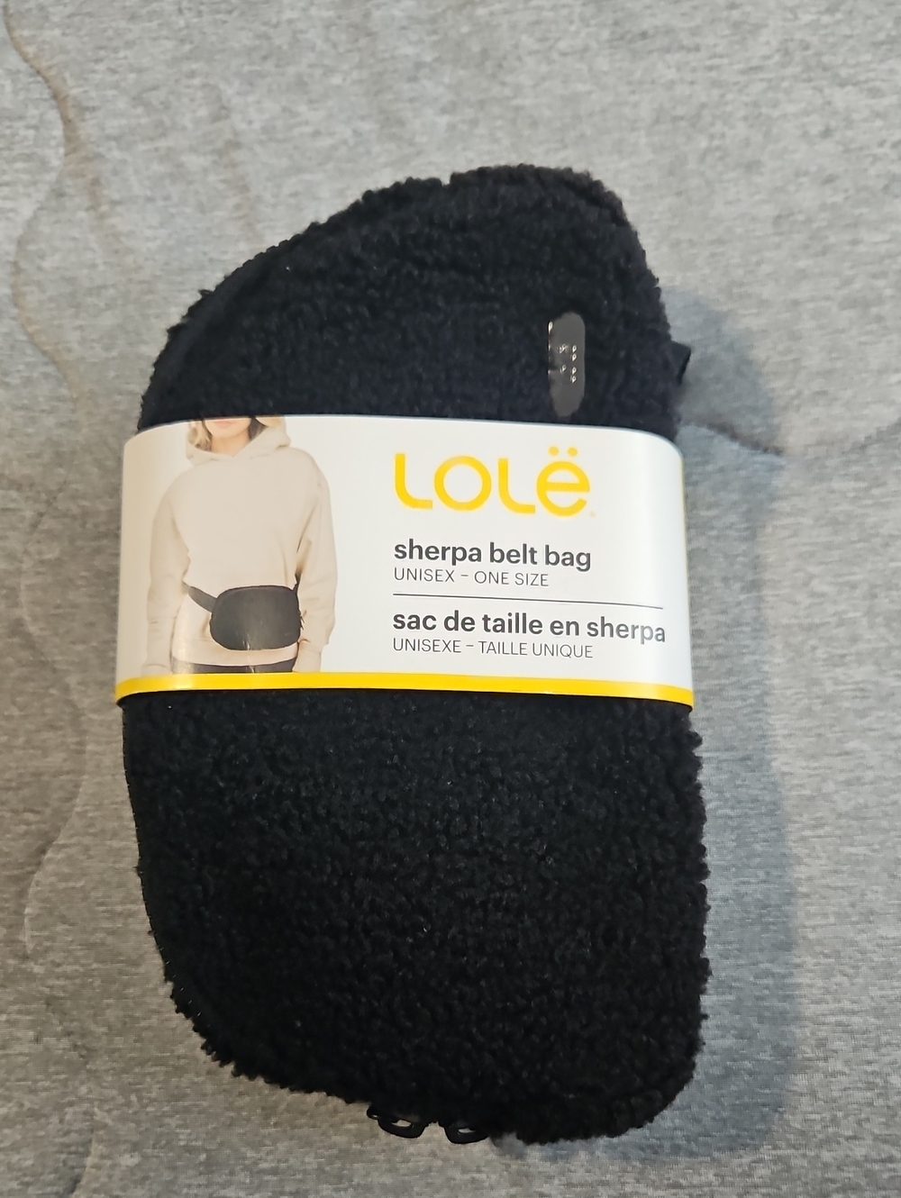 Lole Black Sherpa Belt Bag